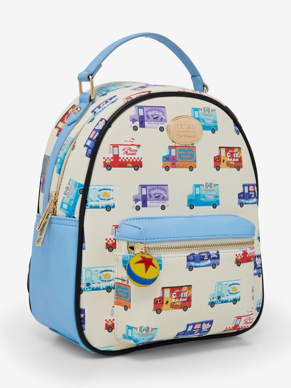 Our Universe Disney Pixar Food Trucks Allover Print Mini Backpack